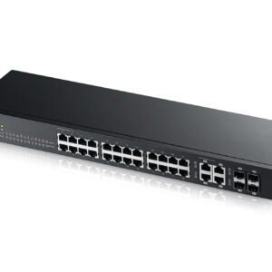 Zyxel Switch smart managed Layer2 28 Port • 24x 1 GbE • 4x 1 Gb Combo • 19" • Lüfterlos • NebulaFlex • GS1920-24V2