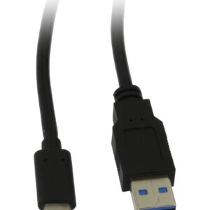 Kabel USB, C(St) => A(St), 1.0m, USB3.1, schwarz, 10G/3A, Gen 2, Synergy 21,