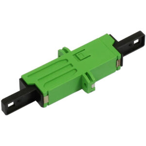 LWL-Kupplung,LSH(E2000APC)-Buchse/LSH(E2000APC)-Buchse, 9/125u Singlemode, grün, simplex, PVC, Keramikhülse, mit Flansch, Synergy 21