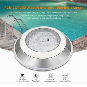 MiBoxer SYS-RW1 LED Subordinate Poolleuchte 12W RGB+CCT mit Funk und WLAN