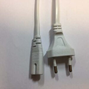 Netzkabel 230V Euro-Stecker/Euro8(C7)-Buchse, 1,8m, weiss, Bulkware