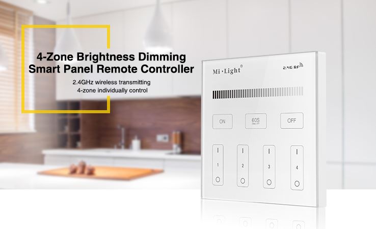 MiBoxer T1 LED Fernbedienung Smart Panel single color 4-Zonen