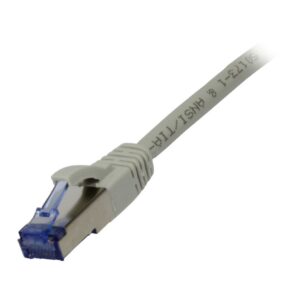 Patchkabel RJ45, CAT6A 500Mhz, 1.5m, grau, S-STP(S/FTP), Komponent getestet(GHMT certified), AWG26, Synergy 21
