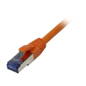 Patchkabel RJ45, CAT6A 500Mhz, 0.5m, orange, S-STP(S/FTP), Komponent getestet(GHMT certified), AWG26, Synergy 21