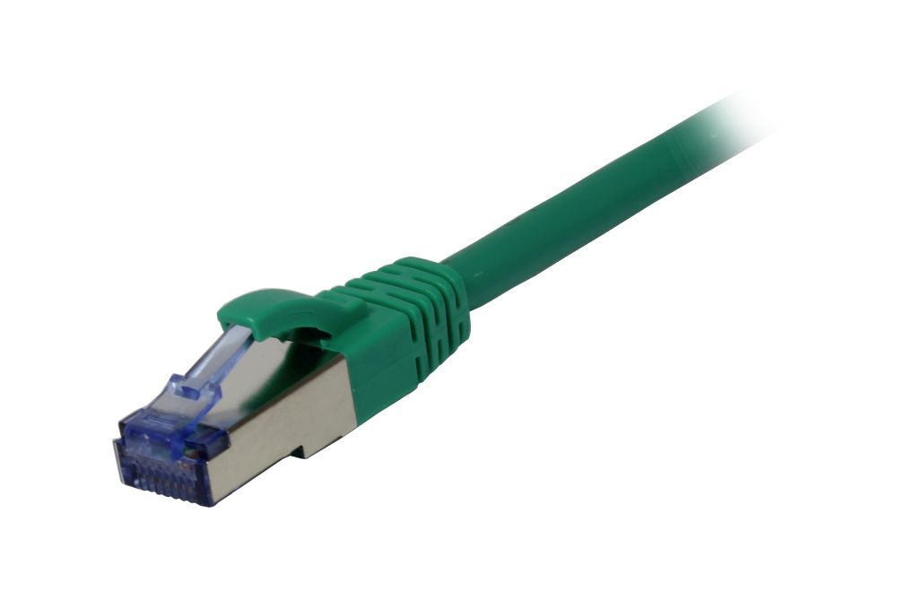 Patchkabel RJ45, CAT6A 500Mhz, 1.5m, grün, S-STP(S/FTP), Komponent getestet(GHMT certified), AWG26, Synergy 21