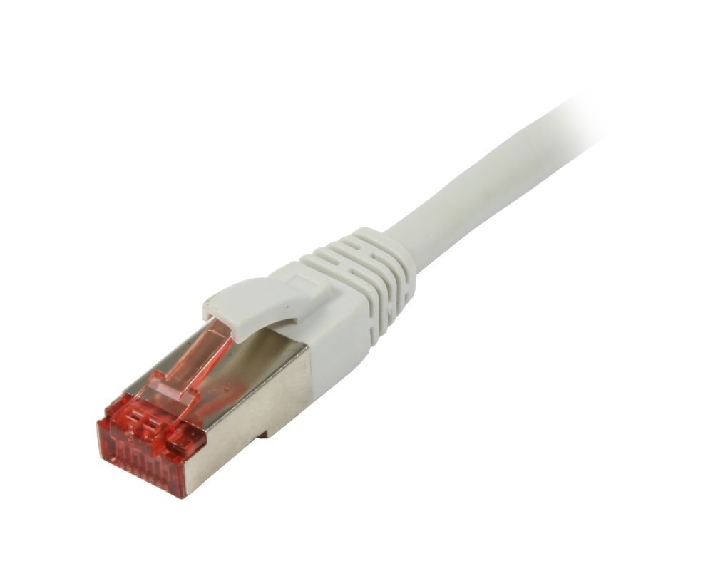 Patchkabel RJ45, CAT6 250Mhz, 0.5m grau, S-STP(S/FTP), TPE/LSZH(Superflex), Synergy 21,