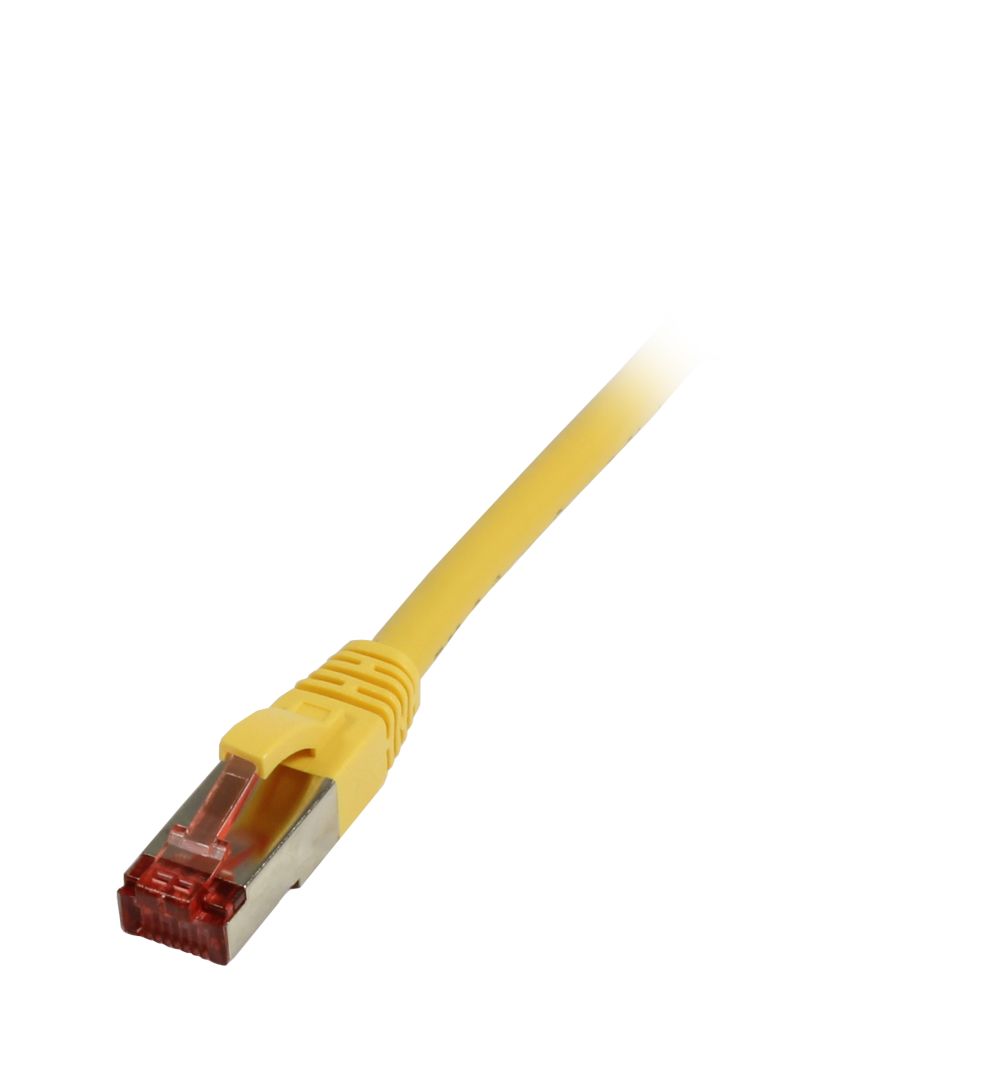 Patchkabel RJ45, CAT6 250Mhz, 0.15m gelb, S-STP(S/FTP), TPE/LSZH(Superflex), Synergy 21,