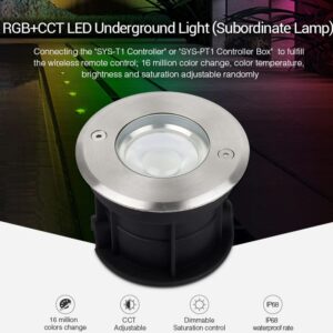 MiBoxer SYS-RD1 LED Subordinate Bodeneinbaustrahler 5W RGB-WW (RGB-CCT) mit Funk und WLAN