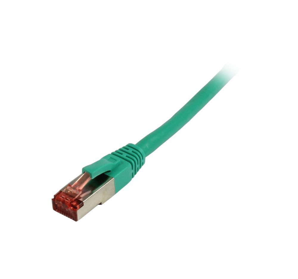 Patchkabel RJ45, CAT6 250Mhz, 0.5m grün, S-STP(S/FTP), TPE/LSZH(Superflex), Synergy 21,