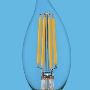 Synergy 21 LED Retrofit E14 Kerze milchig geschweift 4,5W ww dimmbar