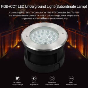 MiBoxer SYS-RD2 LED Subordinate Bodeneinbaustrahler 9W RGB+CCT mit Funk und WLAN