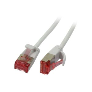 Patchkabel RJ45, CAT6 250Mhz, 0.15m weiss, U/FTP, slimline rund d=3,8mm, Synergy 21