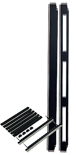 Triton 19"Schrank,zbh. Trennrahmen, B800/42U, Lichtgrau, mit durchgängen, für RDA-Serie