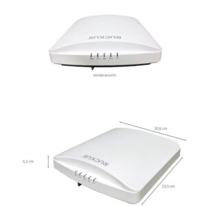RUCKUS Networks wireless ap • wifi6 • ax3600 • 4x4 • indoor • 2.5 gbe • r750 • 1 radio ble/zigbee + 1x usb • beamflex+