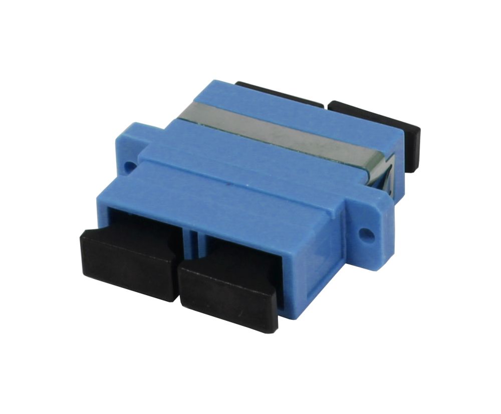 LWL-Kupplung,SC-Buchse/SC-Buchse, 9/125u Singlemode, duplex, PVC, OS2, Keramikhülse, mit Flansch, Synergy 21