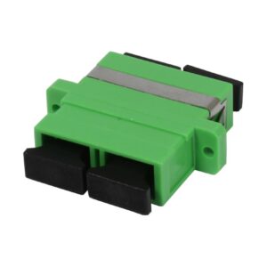 LWL-Kupplung,SC(APC)-Buchse/SC(APC)-Buchse, 9/125u Singlemode, duplex, PVC, OS2, Keramikhülse, mit Flansch, Synergy 21