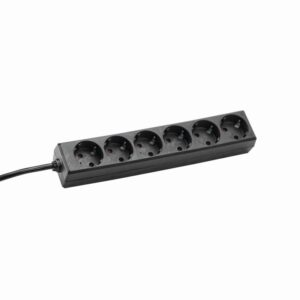 Bachmann Tischsteckdose, 6xDosen(CEE7)->Stecker(CEE7), 1,5m, Schwarz, SELLY,
