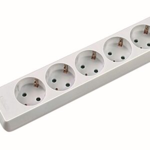 Bachmann Tischsteckdose, 6xDosen(CEE7)->Stecker(CEE7), 1,5m, weiß, SELLY,