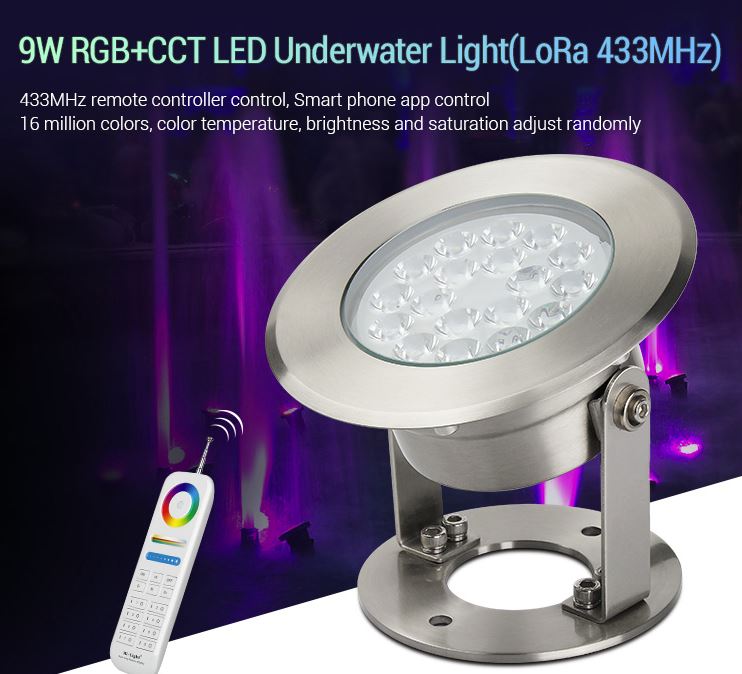 MiBoxer UW03 RGB+CCT LED Unterwasserleuchte 9W LoRa 433MHz IP68