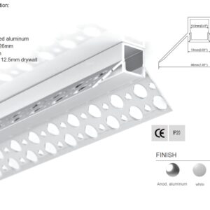 Synergy 21 LED U-Profil 200cm, ALU069-R Rigips Eckprofil