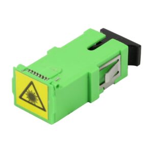 LWL-Kupplung,SC(APC)-Buchse/SC(APC)-Buchse(Laserschutzverschluss), 9/125u Singlemode, simplex, PVC, Keramikhülse, ohne Flansch, Synergy 21