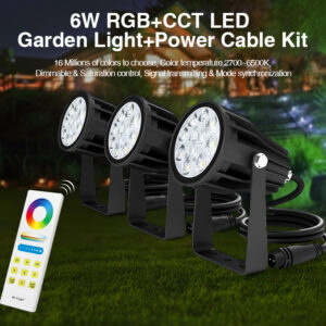 MiBoxer FUTC08A LED Garten Lampe 6W RGB-WW (RGB-CCT) Set mit 3 Stück IP65 DC24V