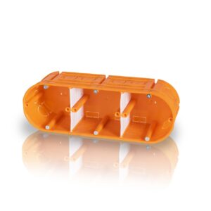 f-tronic UP Gerätedose massiv, 3-fach, t=63mm , UP30