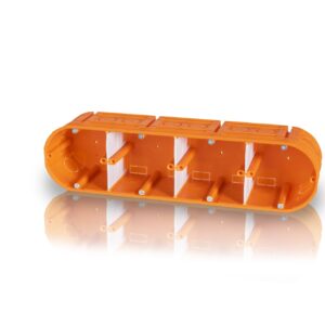 f-tronic UP Gerätedose massiv, 4-fach, t=63mm , UP40