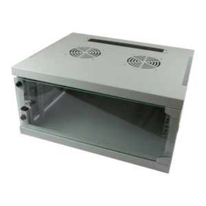 ALLNET 19"Wandgehäuse, 9HE, 1-teilig, T594/B541mm, Lichtgrau, SMQ-Serie,