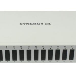LWL-Patchpanel 12xSC(APC)-Duplex-Buchsen, 19", OS2, 9/125u Singlemode, Lichtgrau, Synergy 21,
