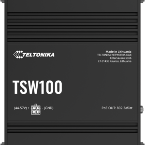 Teltonika · Switch · TSW100 · 5 Port Gigabit Industrial unmanaged POE Switch