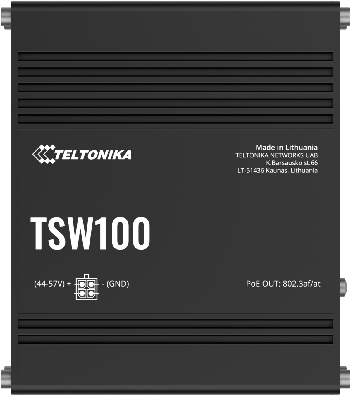 Teltonika · Switch · TSW100 · 5 Port Gigabit Industrial unmanaged POE Switch