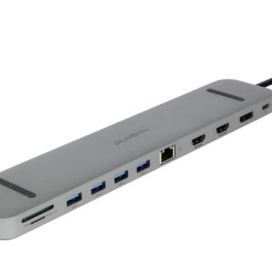 Plusonic USB-C Docking Adapter/Hub 9in1 with HDMI/DP/LAN/USB