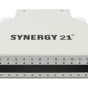 LWL-Patchpanel für Hutschiene(DIN), 12xLC-Duplex/SC-Simplex-Buchsen, ohne Kupplungen, Lichtgrau, Synergy 21,