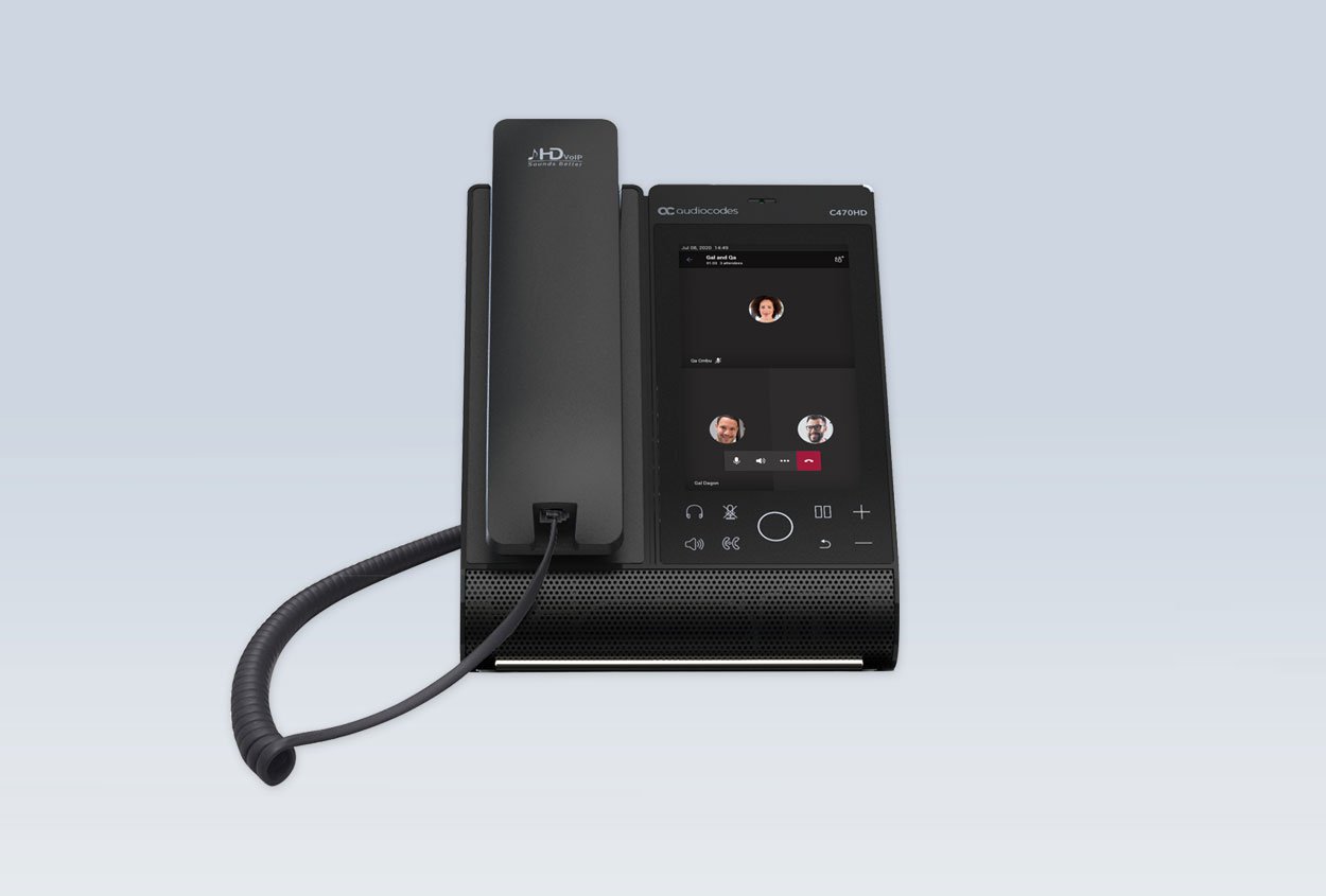 AudioCodes Teams C470HD Total Touch IP-Phone PoE GbE mit integriertem BT und Dual Band WiFi