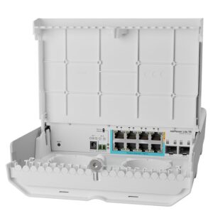 MikroTik Cloud Smart Switch CSS610-1Gi-7R-2S+OUT, netPower Lite 7R, 8x Gigabit (7 with Reverse POE-in, 1 with PoE-OUT), 2x SFP+