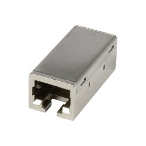 TP-TP Kupplung,CAT6A,Buchse,1:1 ,8-pol., RJ45, slim line, Zinkdruckguss, Synergy 21,