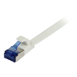 Patchkabel RJ45, CAT6A 500Mhz, 7.0m, weiss, U/FTP, flach, TPE(Superflex), AWG32, Synergy 21