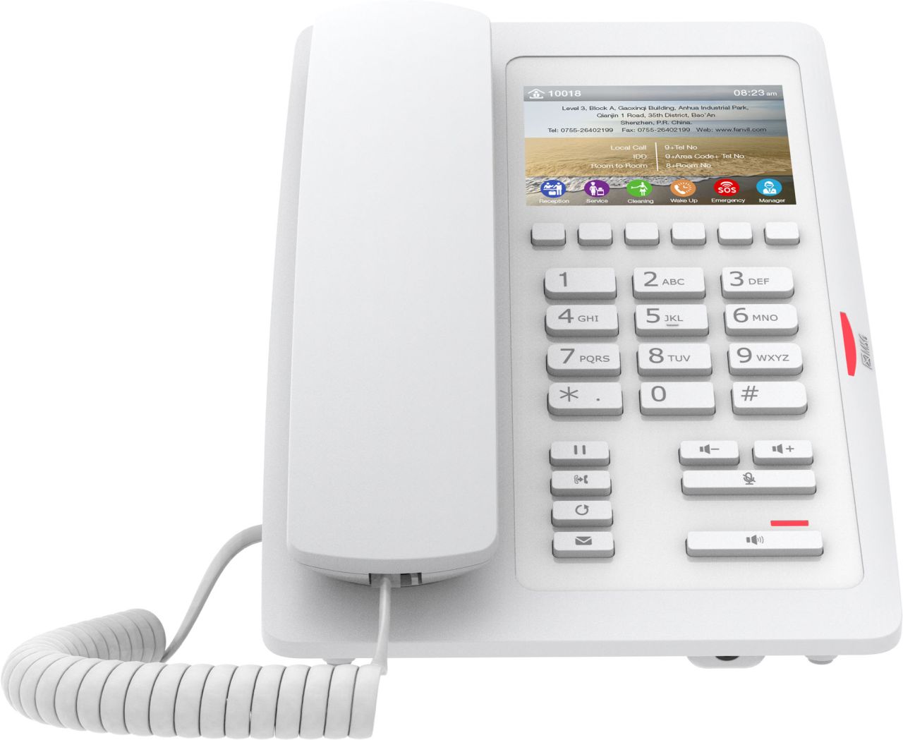 Fanvil H5-White, H5 White High-end hotel phone / SIP