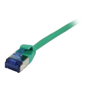 Patchkabel RJ45, CAT6A 500Mhz, 10m, grün, U/FTP, slimline rund d=3,8mm, TPE(Superflex), AWG32, Synergy 21