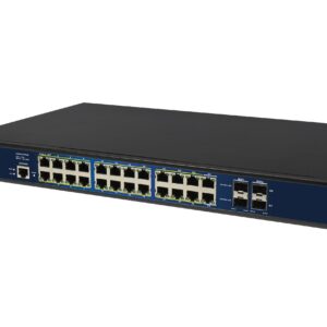 ALLNET Switch full managed 24 Port Gigabit 390W / 24x PoE+ / 4x SFP / Lüfterlos / 19" / "ALL-SG8626PM"