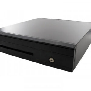 Kasse Metall-Kassenlade AC4250 , 8 Münz-, 5 Scheinfächern, Kunststofffront, DC24V RJ12 mit Micro Switch, Schwarz
