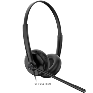 Yealink SIP zub. QD/RJ YHS34 Duales Headset mit NoiseCancelling