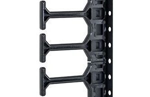 Triton 19"zbh. Kabelführungssystem Vertikal, 22HE, für 800mm Breite Schränke, Schwarz, einreihig,