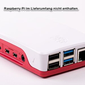 Raspberry Pi 4 Zubehör - offizielles Gehäuse rot/weiß für Pi 4