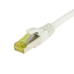 Patchkabel RJ45, CAT6A 500Mhz, 2m, weiss, S-STP(S/FTP), TPE/LSZH(Ultraflex), AWG26, mit CAT7 Rohkabel, Synergy 21