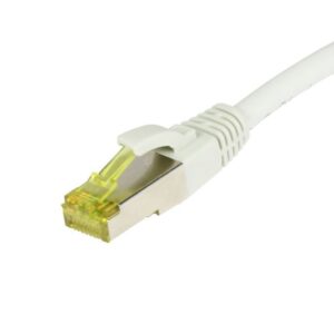 Patchkabel RJ45, CAT6A 500Mhz, 30m, weiss, S-STP(S/FTP), TPE/LSZH(Ultraflex), AWG26, mit CAT7 Rohkabel, Synergy 21