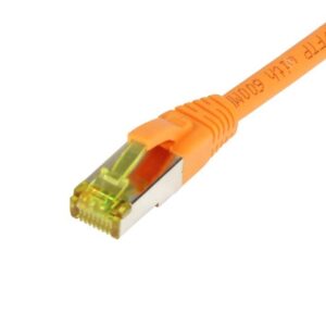 Patchkabel RJ45, CAT6A 500Mhz, 2m, orange, S-STP(S/FTP), TPE/LSZH(Ultraflex), AWG26, mit CAT7 Rohkabel, Synergy 21