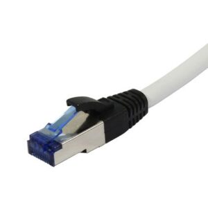 Patchkabel RJ45, CAT6A 500Mhz, 1.5m, weiss, S-STP(S/FTP), PUR(Superflex), Außen/Outdoor/Industrie, AWG26, Synergy 21