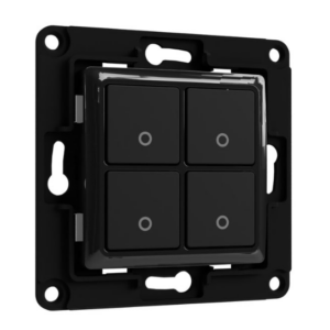 Shelly · Unterputz Zubehör · "Wall Switch 4" · Wandtaster · 4-fach · Schwarz